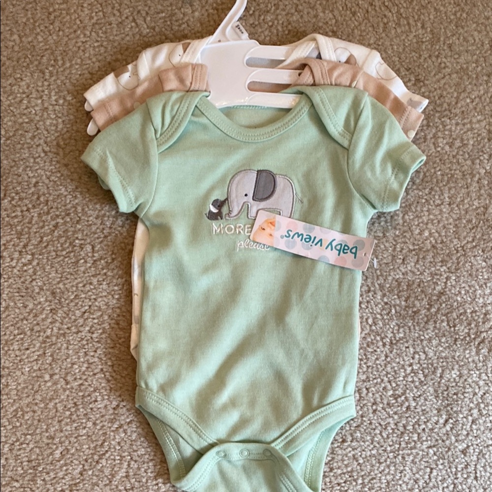 Mint Green Elephant Bodysuit